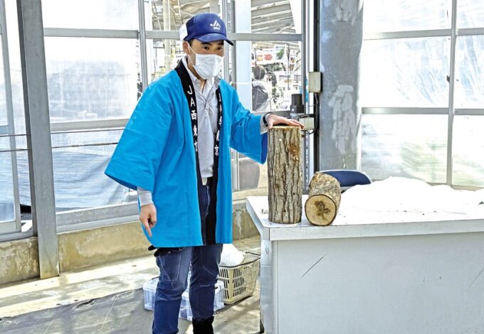 青空　台地　農の風　　JA 西東京かすみ直売センター　シイタケ原木栽培教室を開催