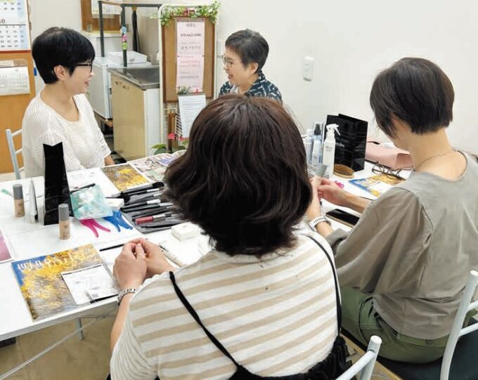 前回のメイクレッスンの様子