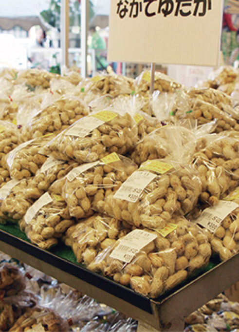 青空　台地　農の風　ＪＡにしたま福生支店直売所で「落花生祭り」